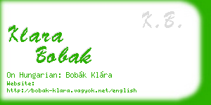klara bobak business card